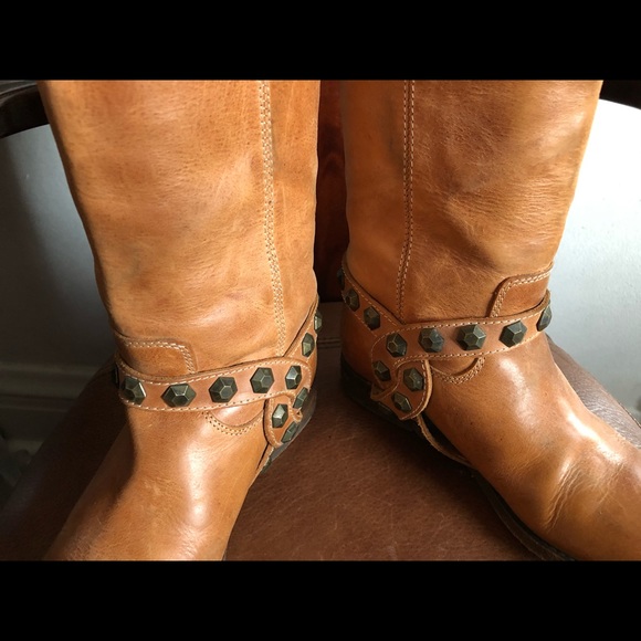 Frye Melissa Leather Boots Like New, Cognac, 6.5 - Picture 3 of 8